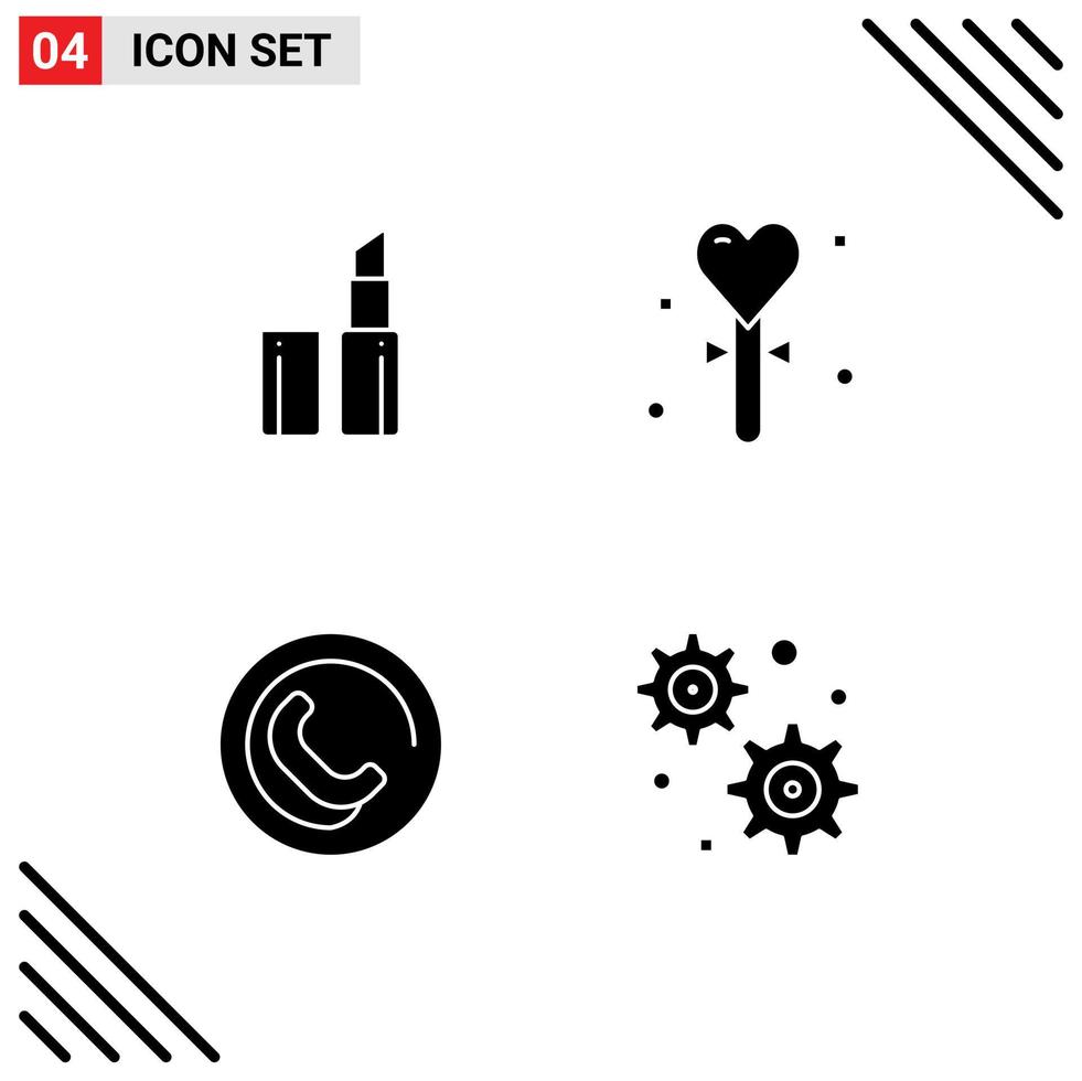 ícones criativos sinais modernos e símbolos de sinal de batom evento stick elementos de design de vetores editáveis de negócios