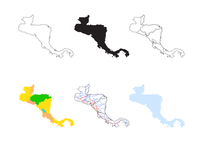 Vector América Central Mapa