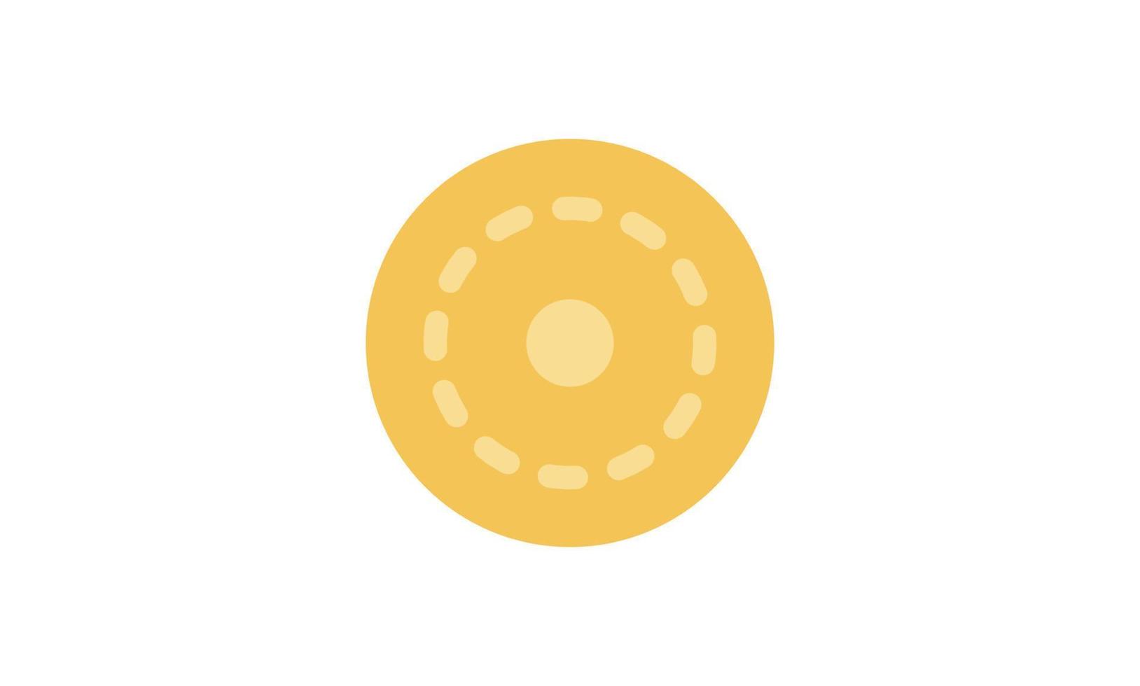 ícone de moeda e moeda de um centavo de ouro financia símbolo de linha plana. vetor