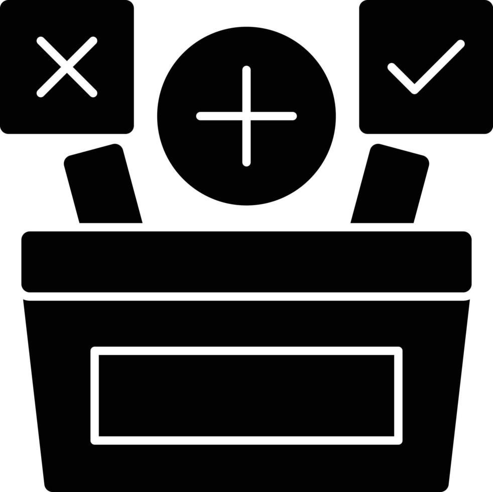 ícone de glifo de decisão de compra vetor