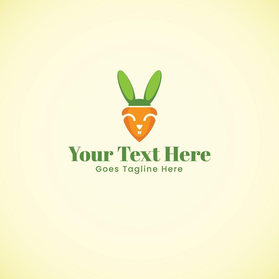 vetor de logotipo de coelho e cenoura