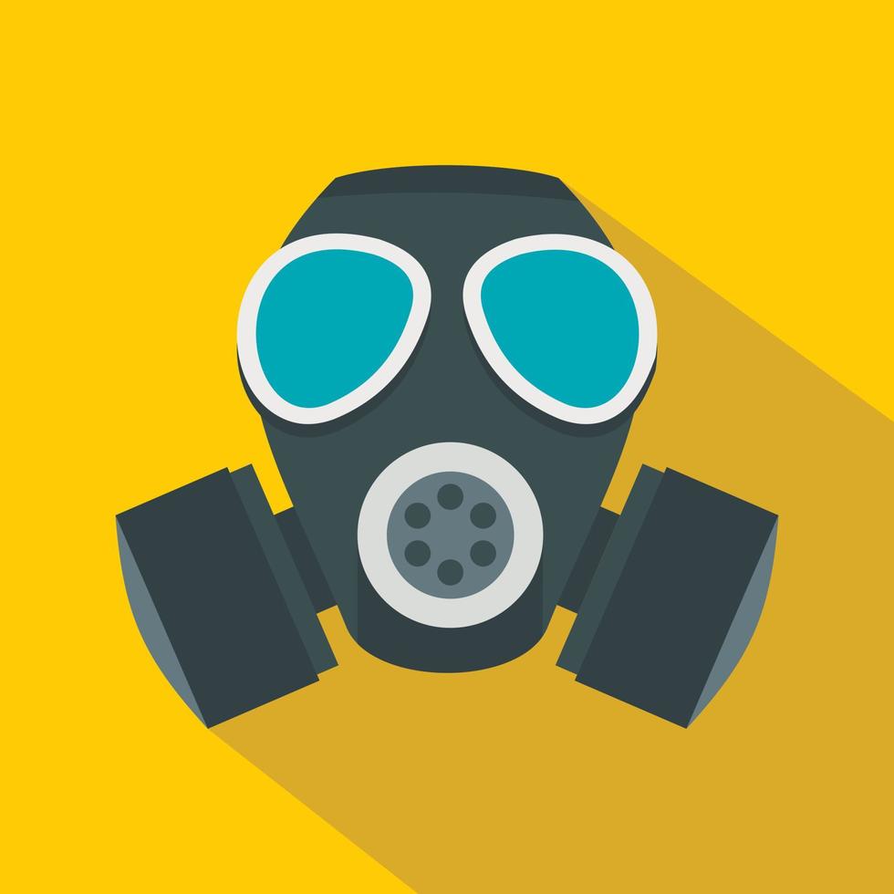 ícone de máscara de gás do exército, estilo simples vetor