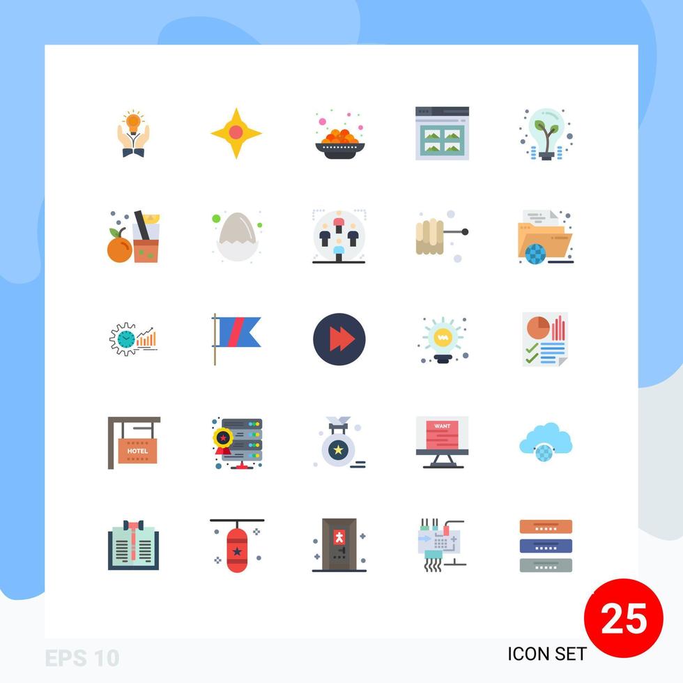 25 ícones criativos, sinais e símbolos modernos de imagens da página da web, vadas, elementos de design de vetores editáveis
