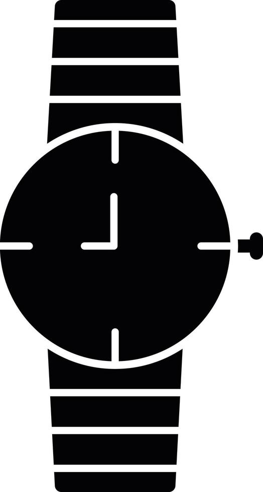 ícone de glifo de relógio de pulso vetor