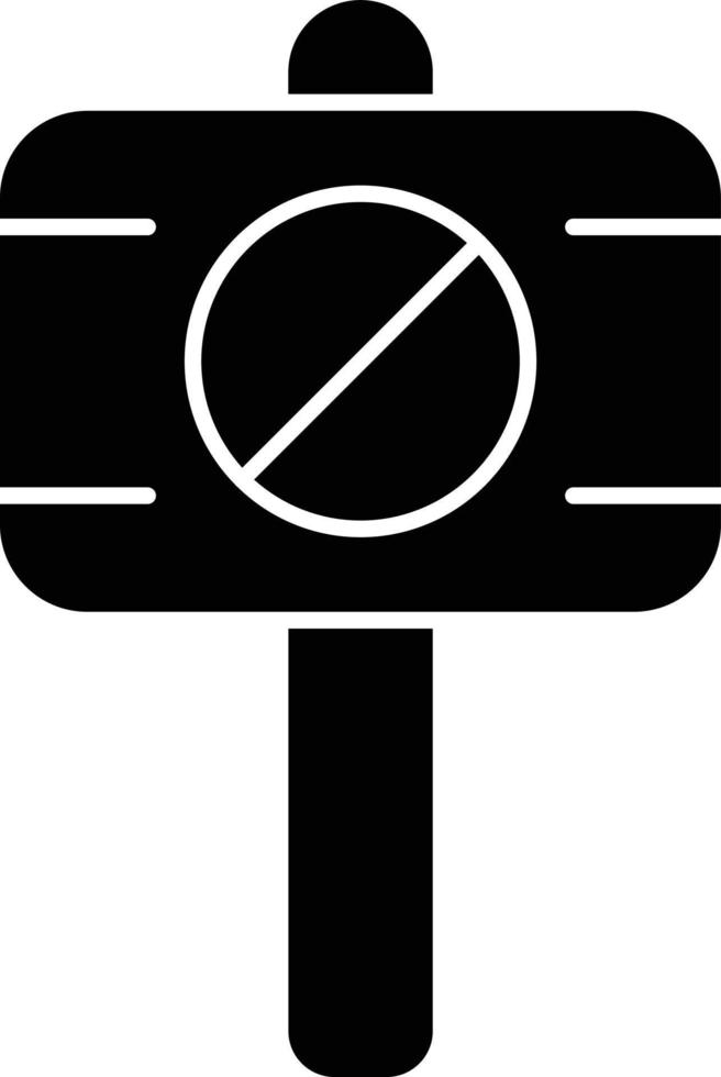 ícone de glifo de manifestação vetor