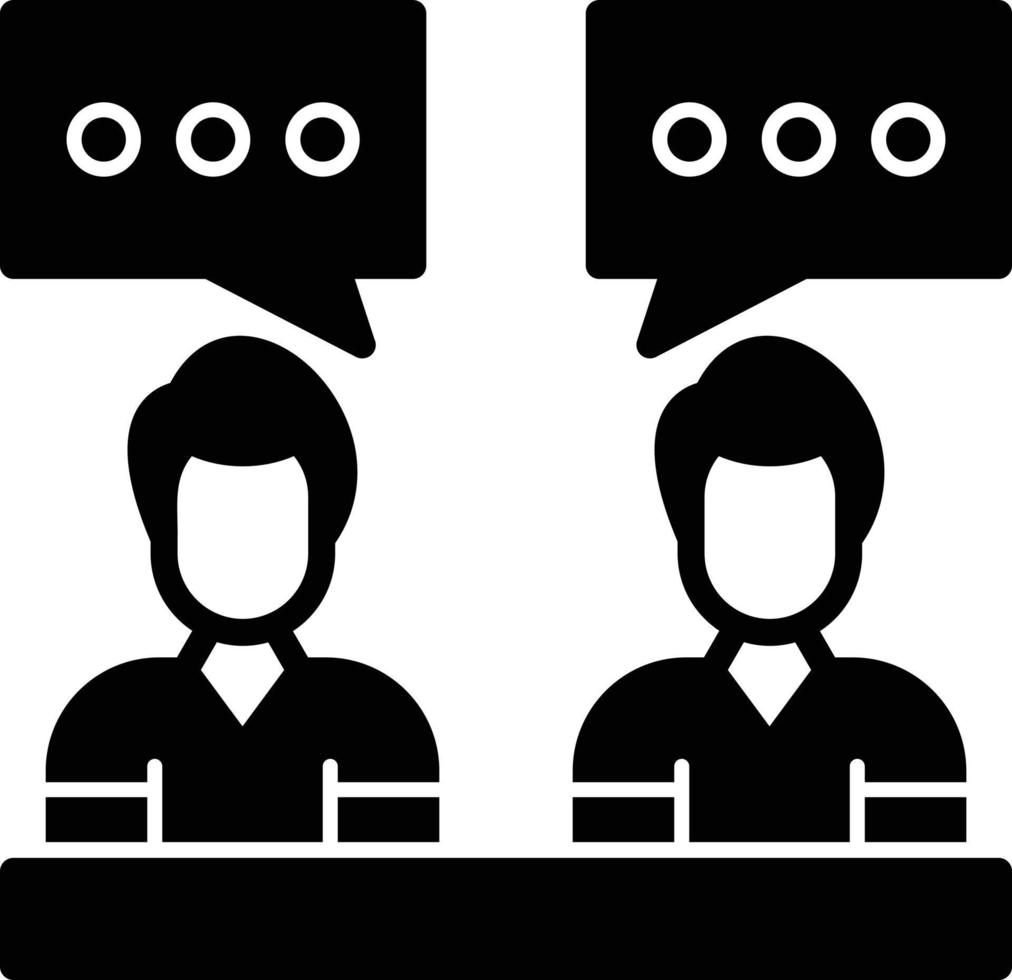 ícone de glifo de reunião vetor