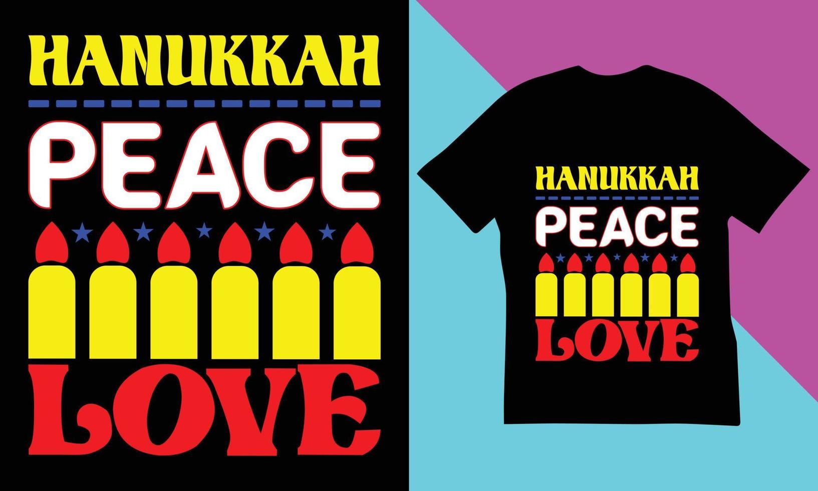 design de camiseta de hanukkah. vetor