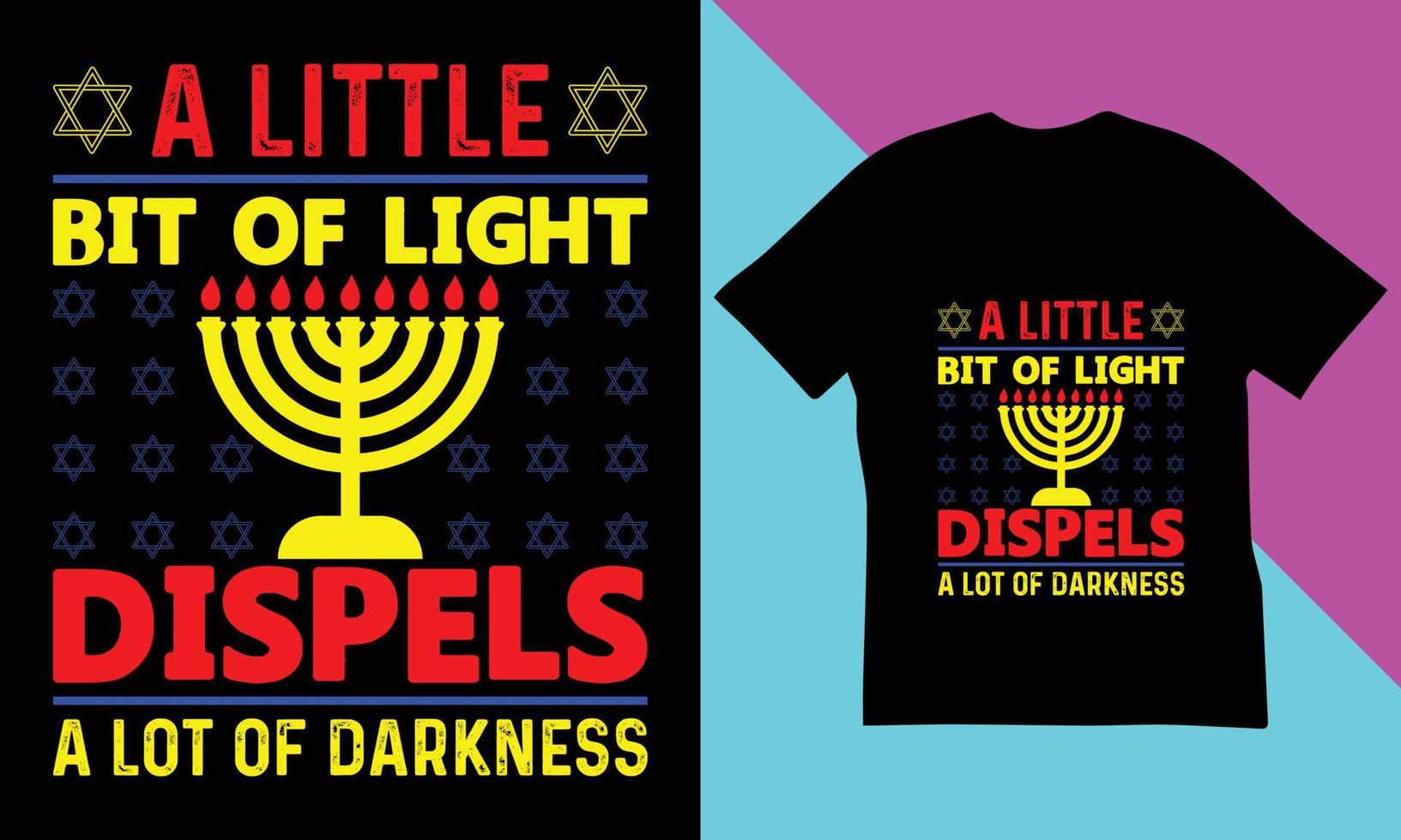 design de camiseta de hanukkah. vetor