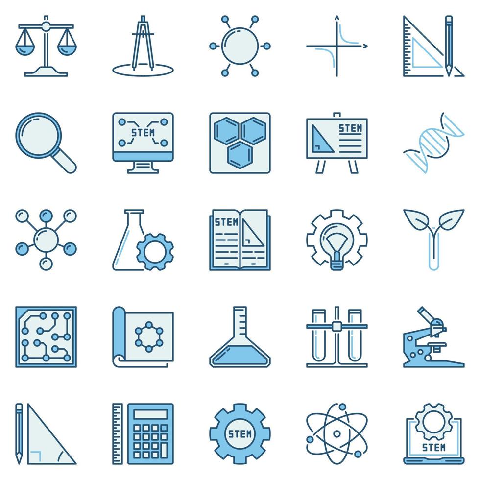 conjunto de ícones coloridos de haste - elementos de logotipo de conceito vetorial vetor
