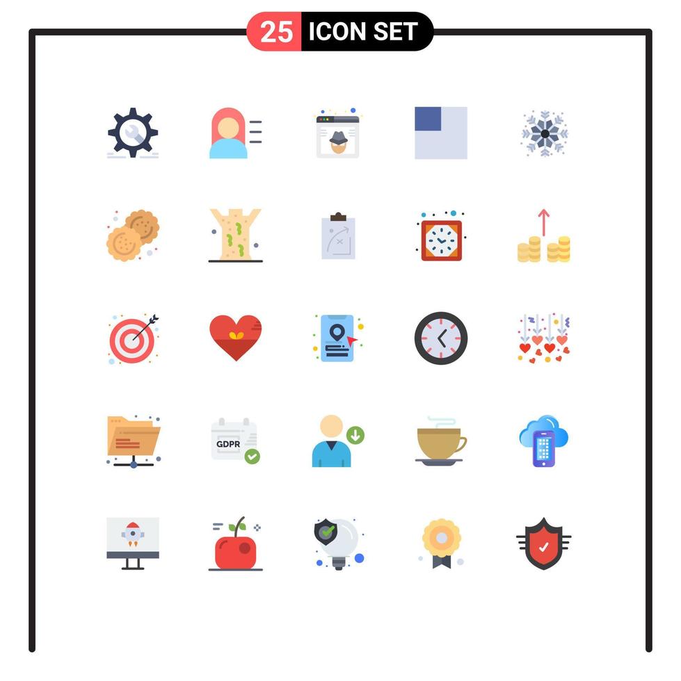 25 ícones criativos, sinais modernos e símbolos do inverno, natal, navegador, escala, site, elementos de design vetorial editáveis vetor