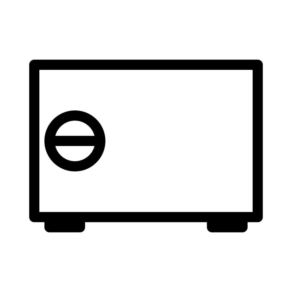 dinheiro seguro e ícone de armário. símbolo de sinal de cofre de banco em fundo branco. ilustração vetorial. eps 10. vetor