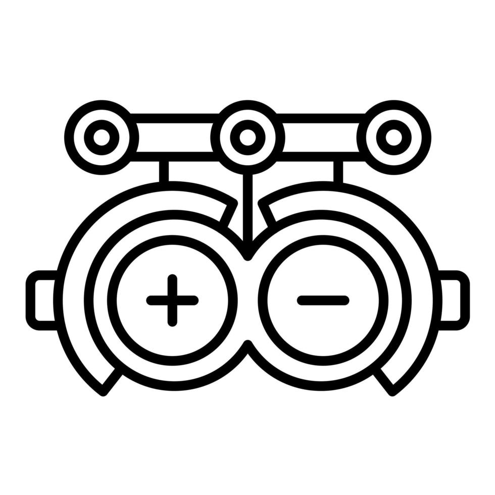 ícone de linha de optometria vetor