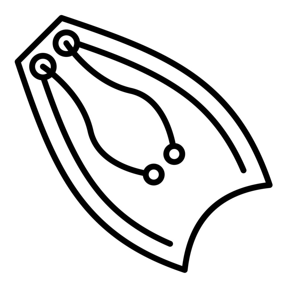 ícone da linha de bodyboard vetor