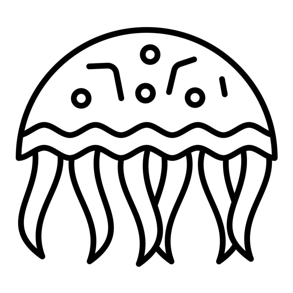 ícone de linha de medusa vetor
