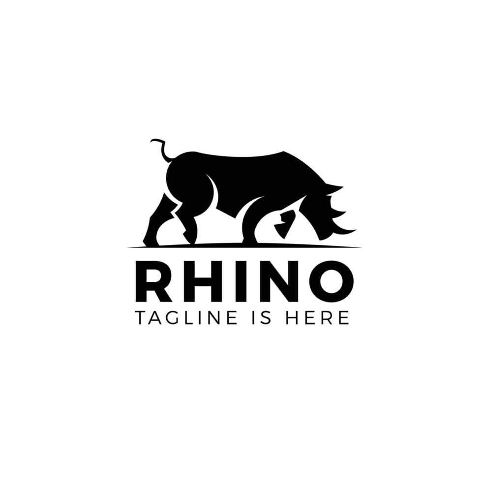 modelo de logotipo de rinoceronte vetor