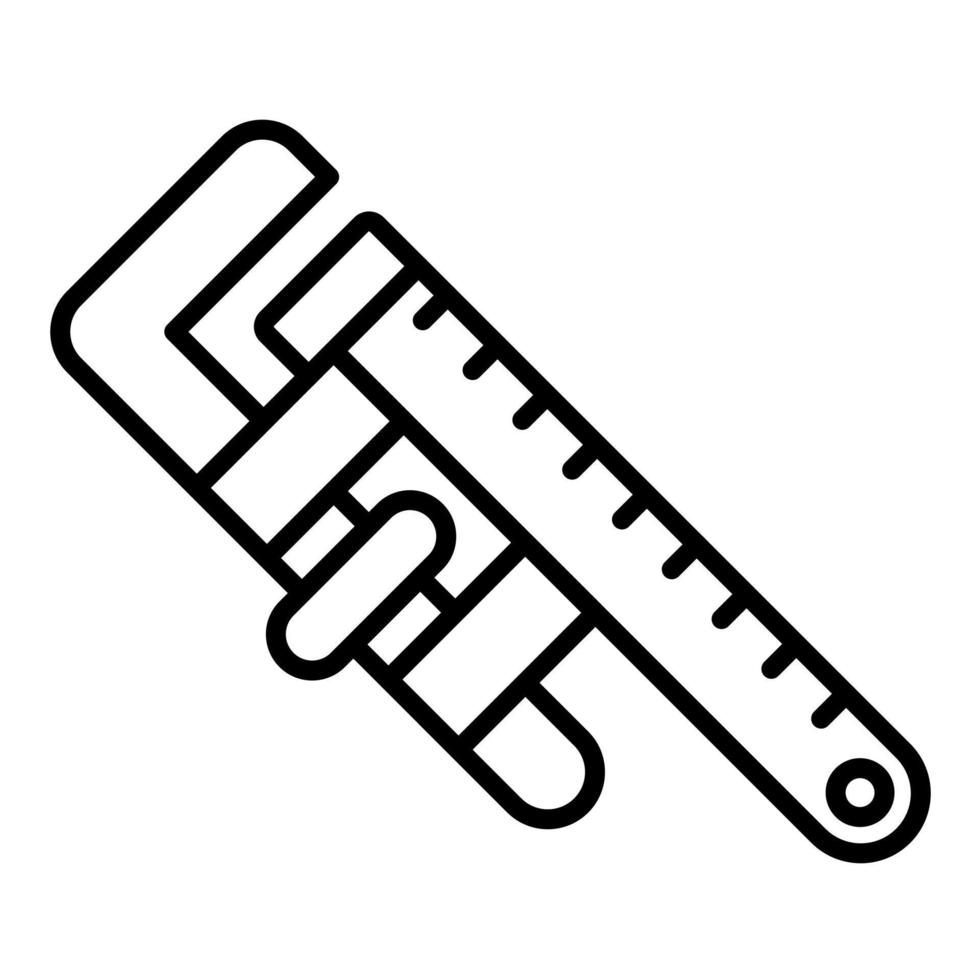 ícone de linha de chave ajustável vetor
