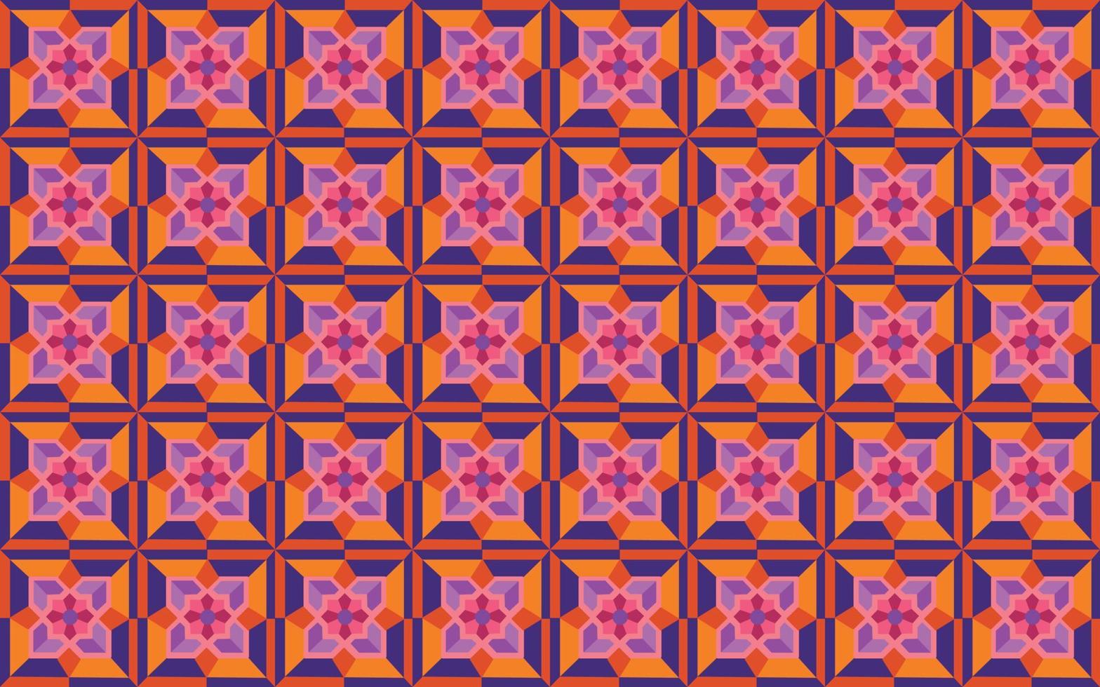 design de padrão de forma geométrica em mosaico, padrão sem emenda de vetores da moda. pôster de arte minimalista de geometria com forma e figura simples. design de padrão de vetor abstrato