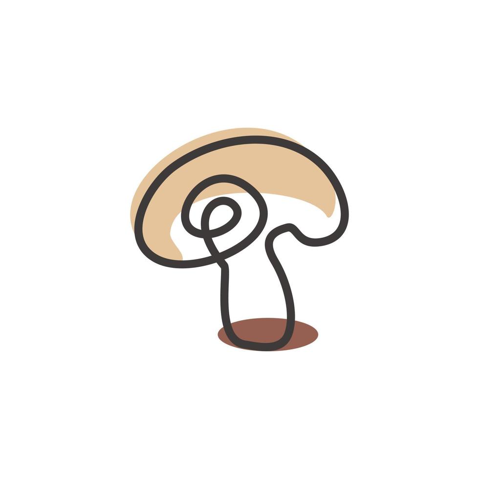 modelo de ilustração de logotipo de vetor de cogumelo