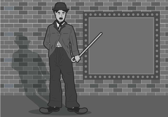 Ilustração de Charlie Chaplin vetor