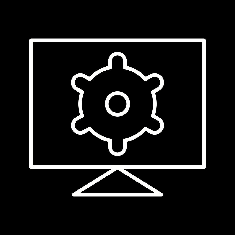 ícone de vetor de configurações do computador