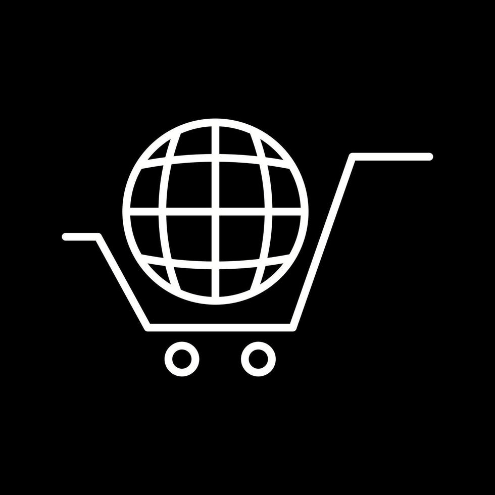 ícone de vetor de compras global