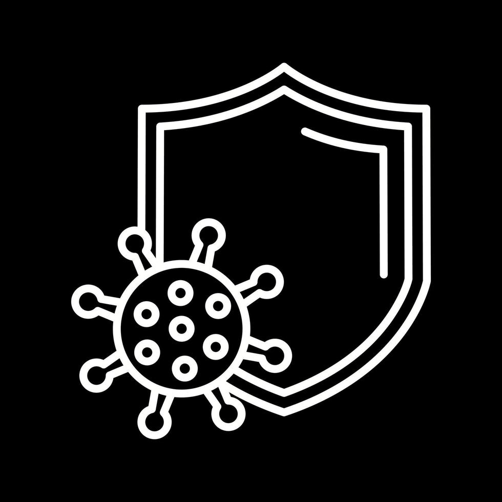 ícone de vetor de proteção contra vírus