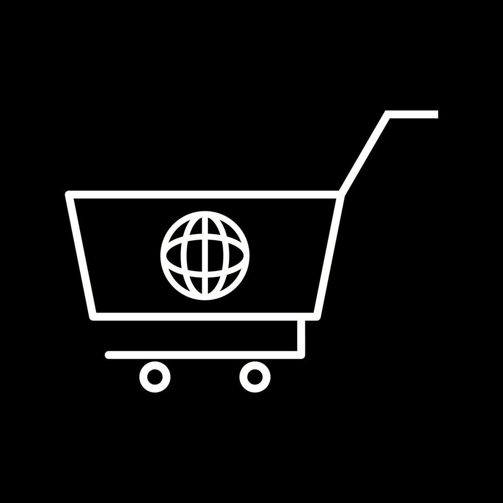 ícone de vetor de compras global exclusivo