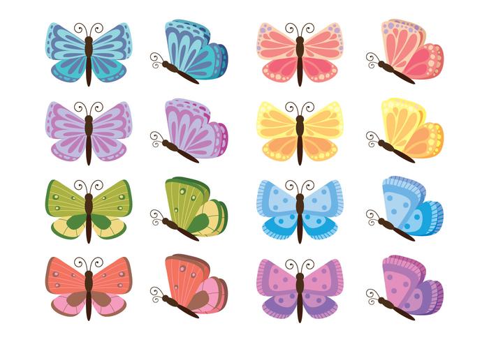 Desenhos animados Mariposa Vector