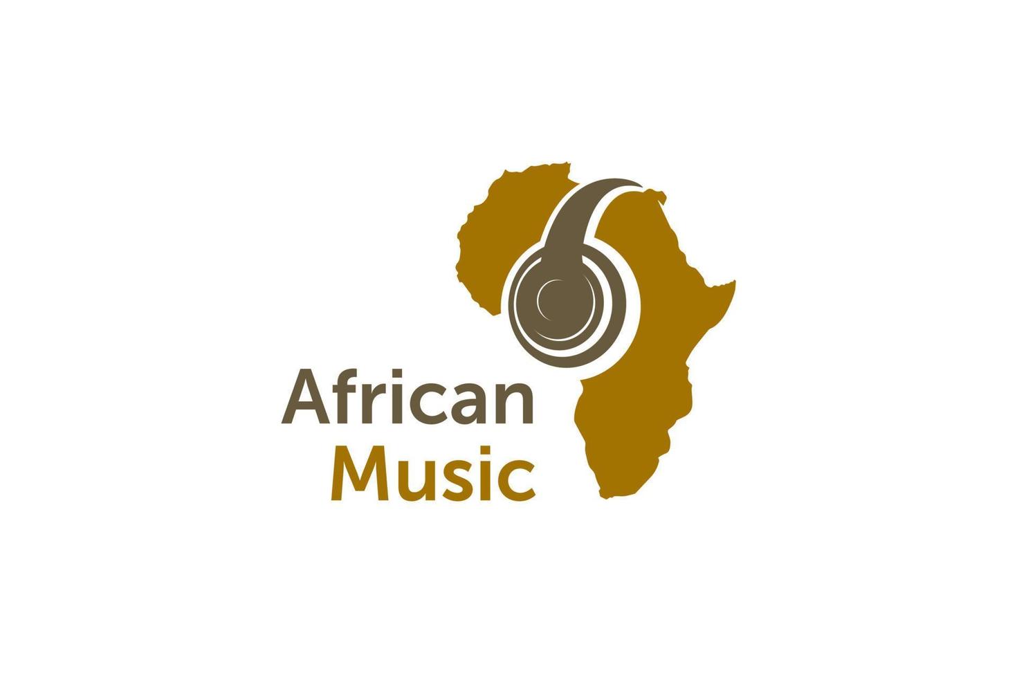 modelo de design de logotipo de música africana vetor