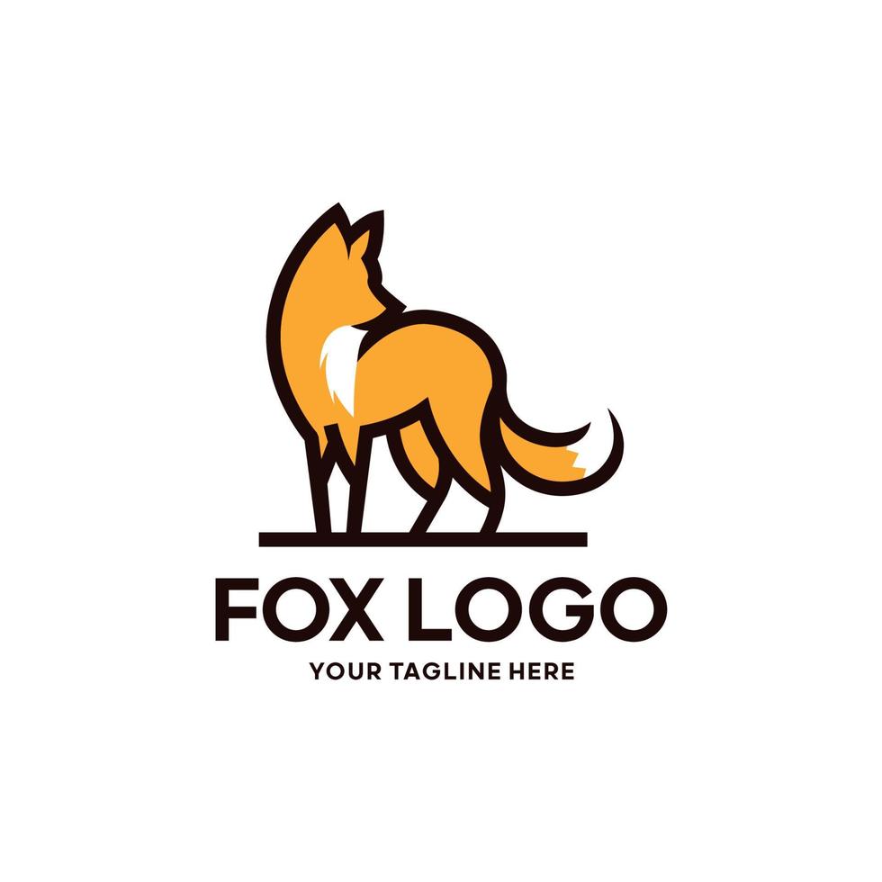 inspiração de modelo de design de logotipo de raposa - vector