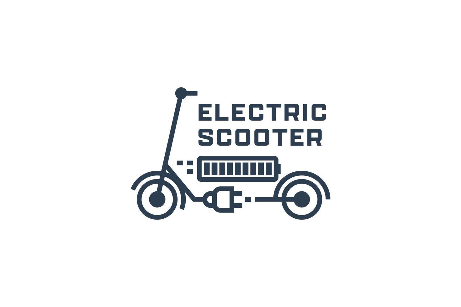 modelo de design de logotipo de scooter eletrônico vetor