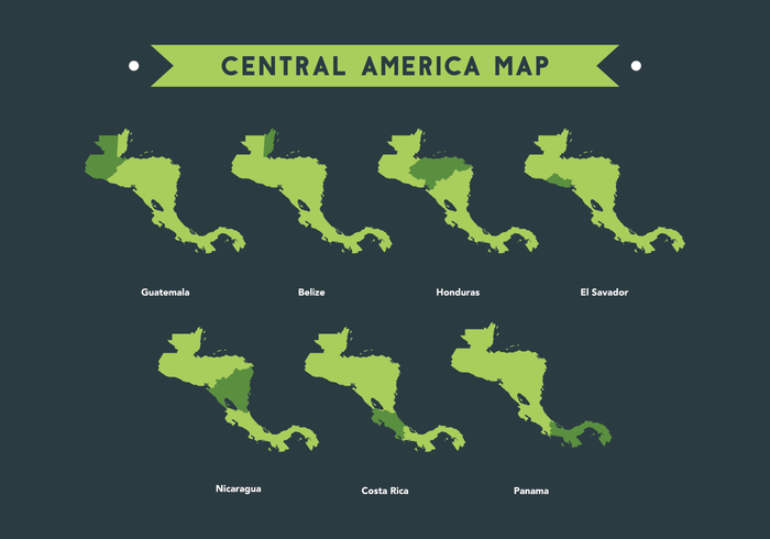 Ilustração vetorial do mapa da América Central vetor