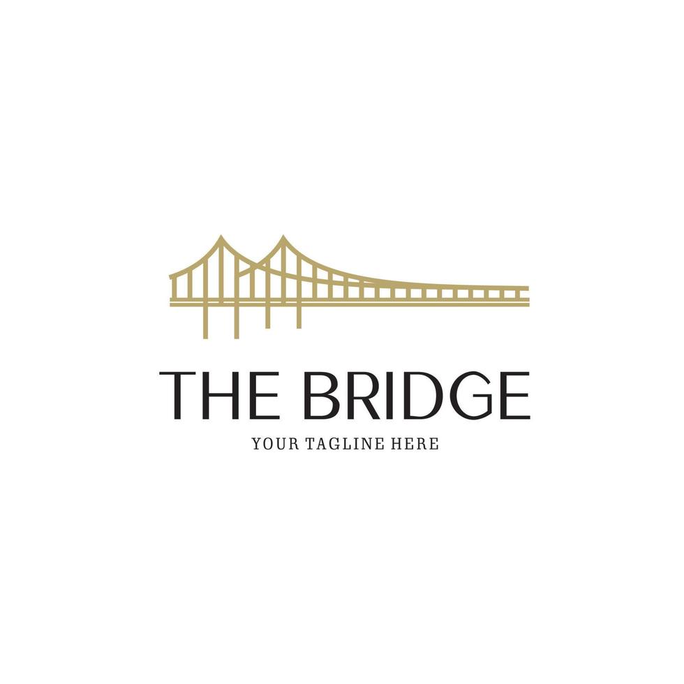 a inspiração do modelo de design do logotipo da ponte - vetor