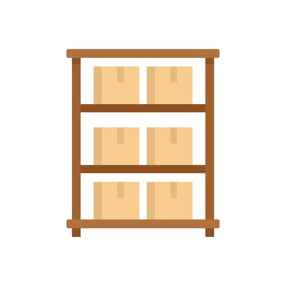 ícone de armazenamento de comida de pacote vetor plano isolado