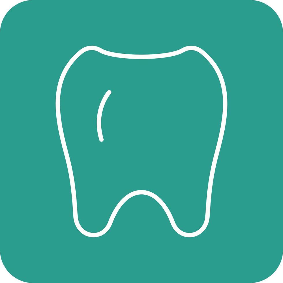 ícones de fundo de canto redondo de linha de dentes vetor