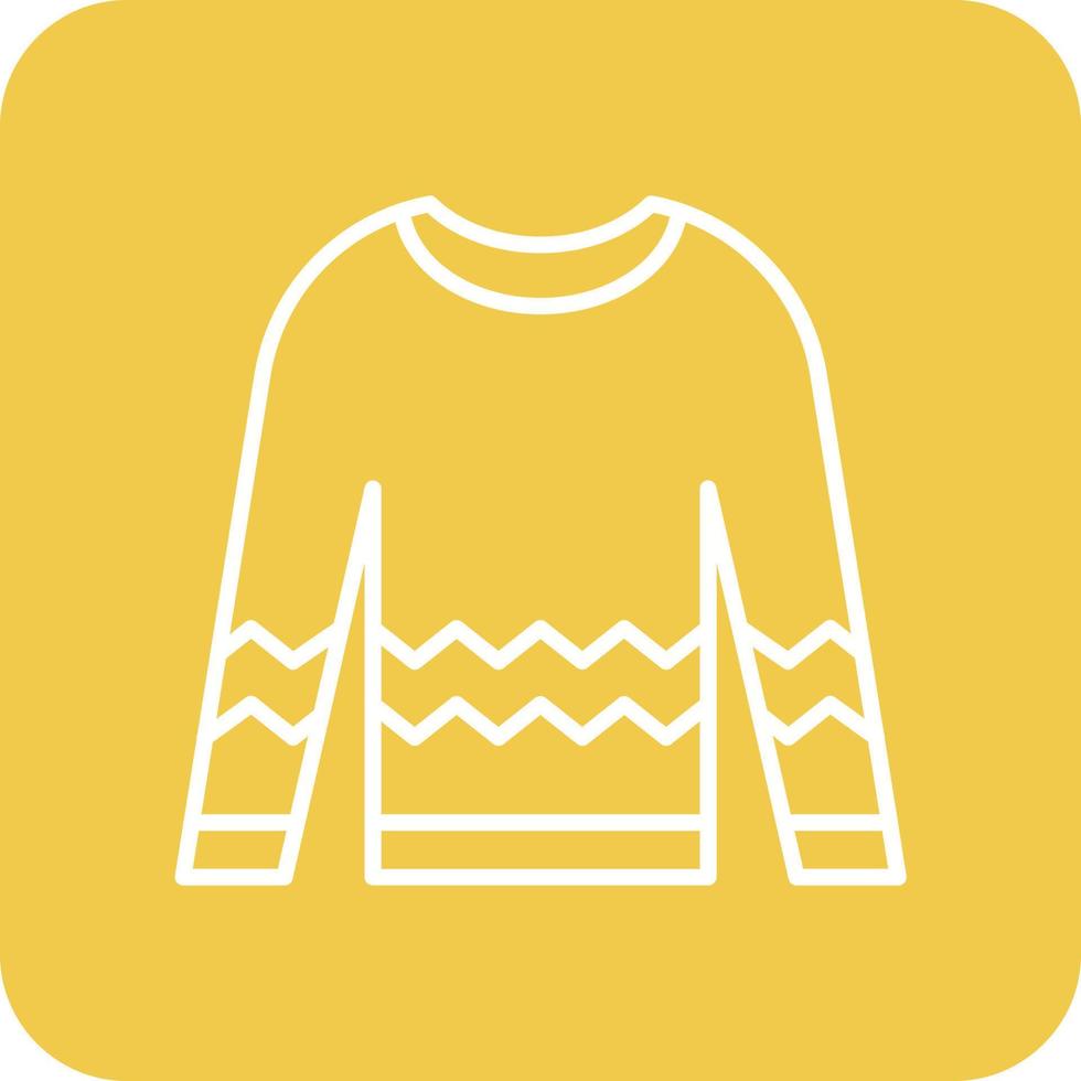 linha de suéter ícones de fundo de canto redondo vetor