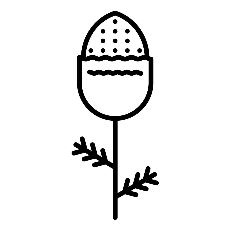 ícone de linha de abacaxi vetor