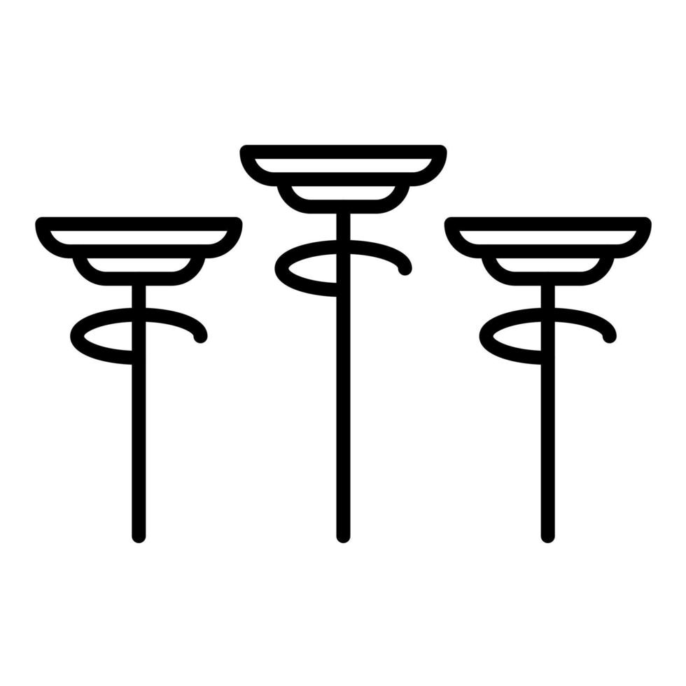 ícone de linha de pratos giratórios vetor