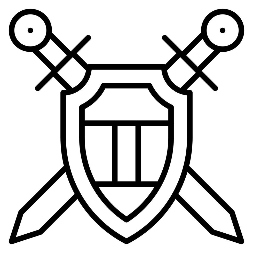 ícone da linha do brasão vetor