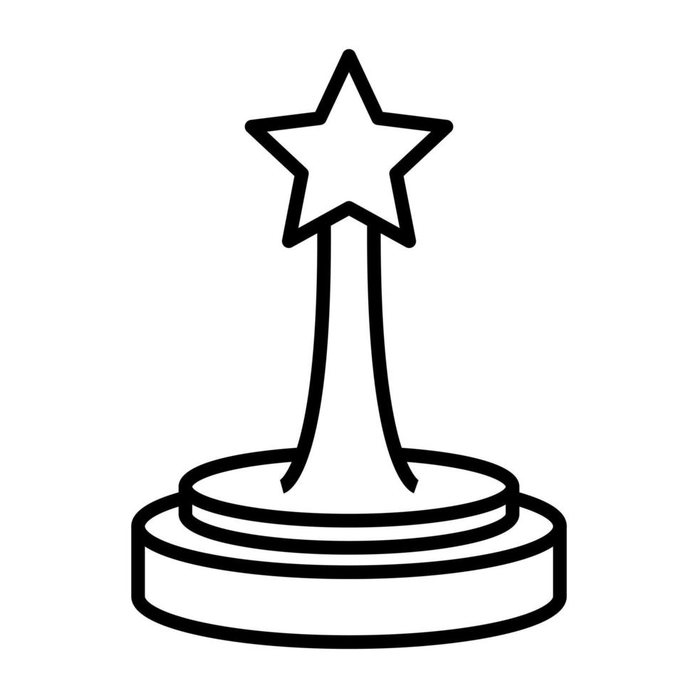 ícone da linha do prêmio oscar vetor