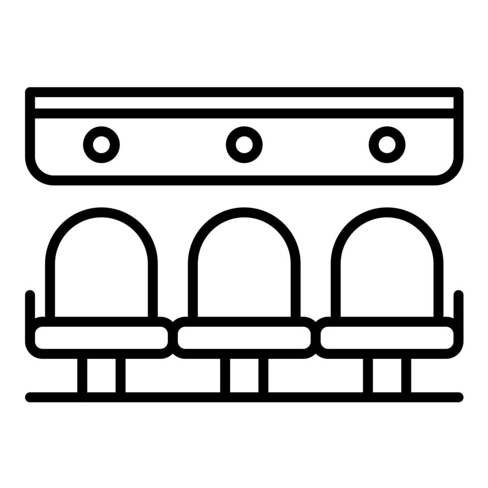 ícone da linha de assentos vetor