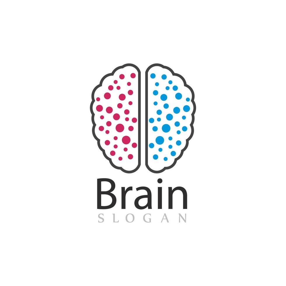 ilustração do ícone do vetor do modelo do logotipo do cérebro