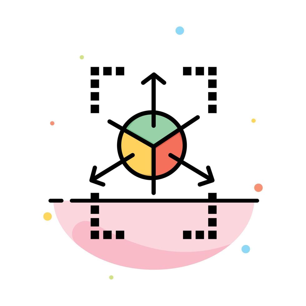 gráfico de banco de dados de grade de protótipo modelo de ícone de cor plana abstrata vetor