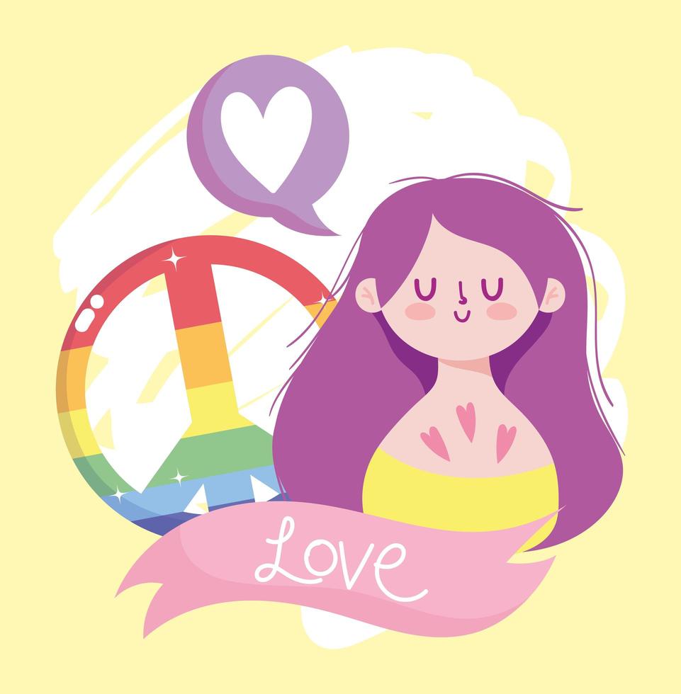 personagem de desenho animado lgbtqi para celebração do orgulho vetor