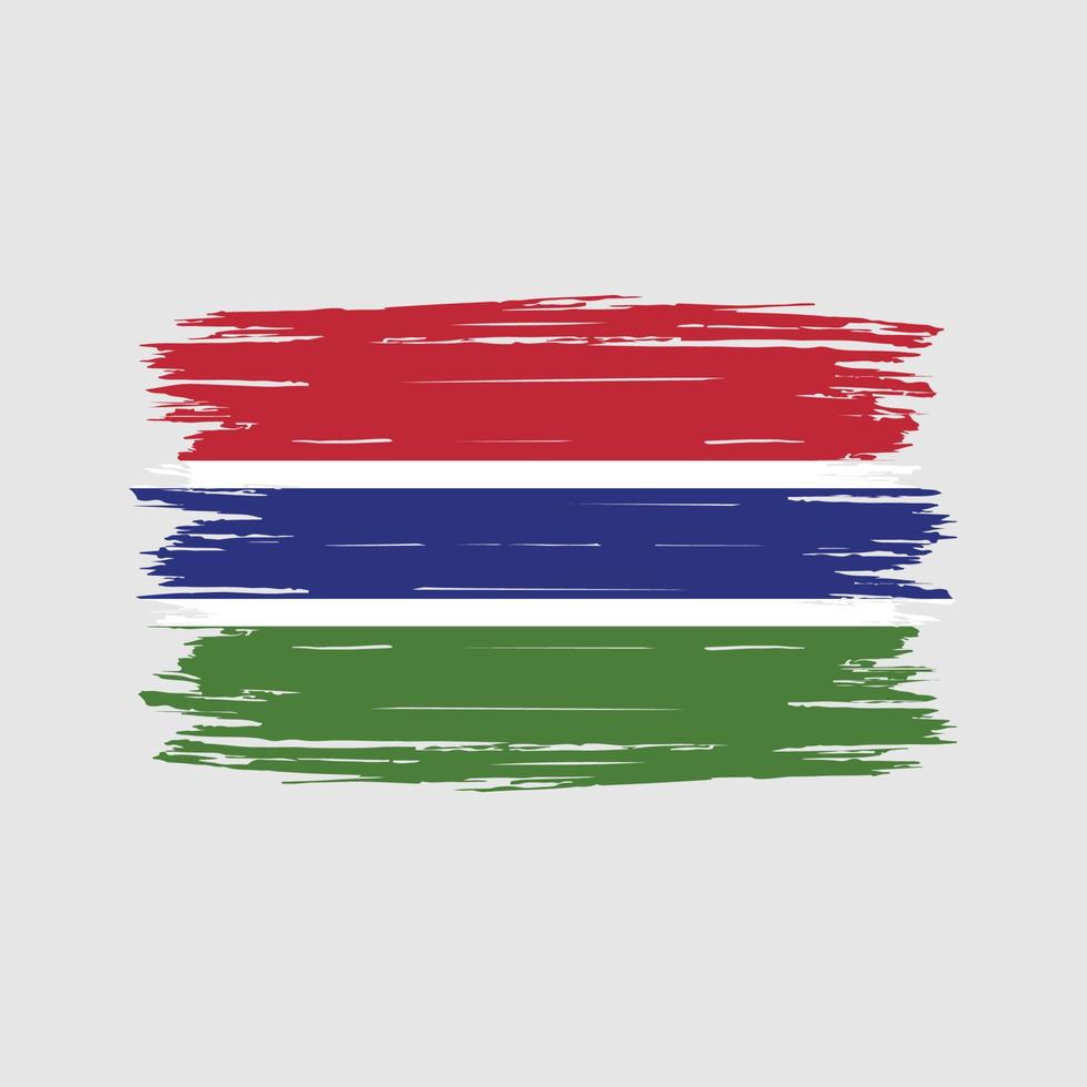 escova de bandeira da Gâmbia vetor