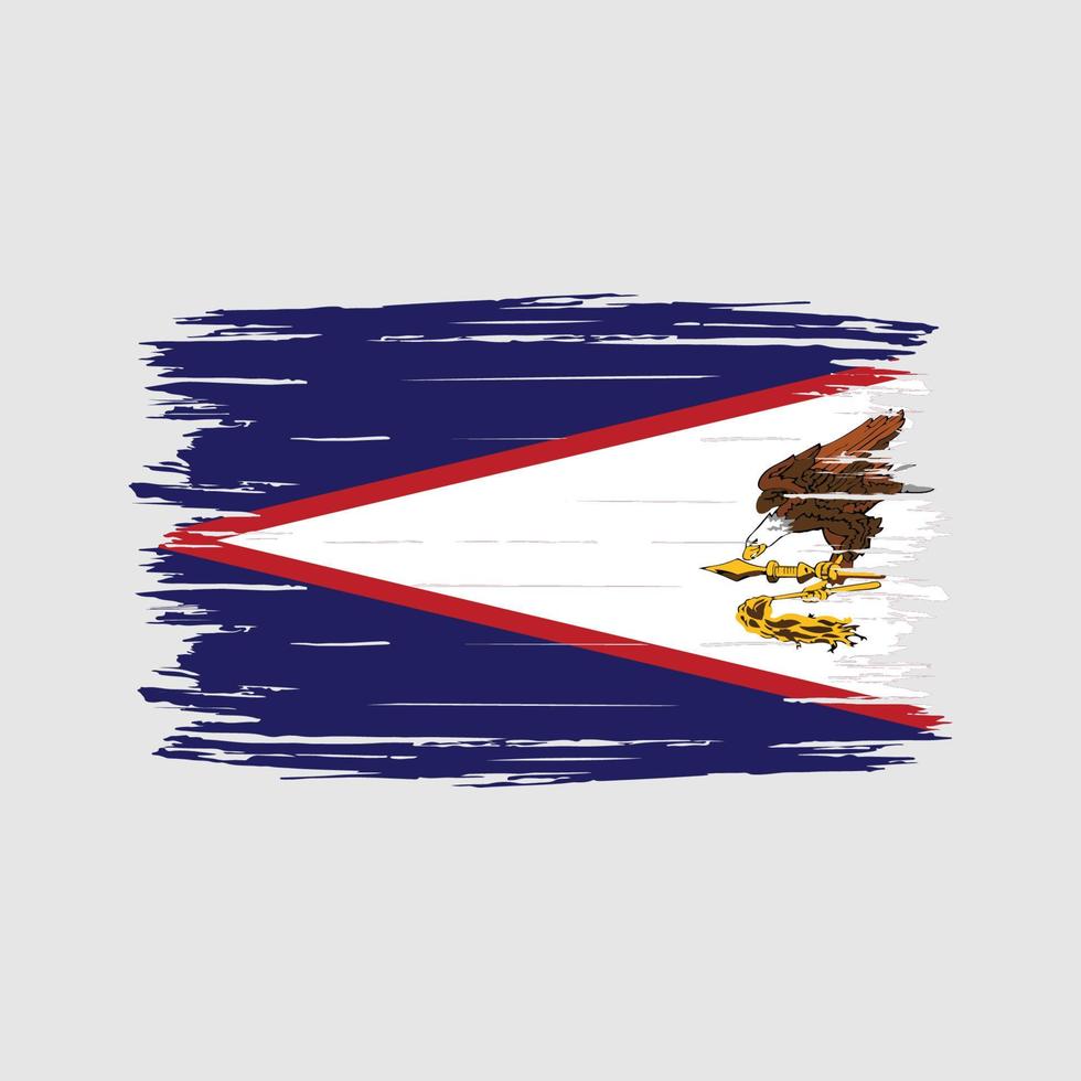 escova de bandeira de samoa americana vetor