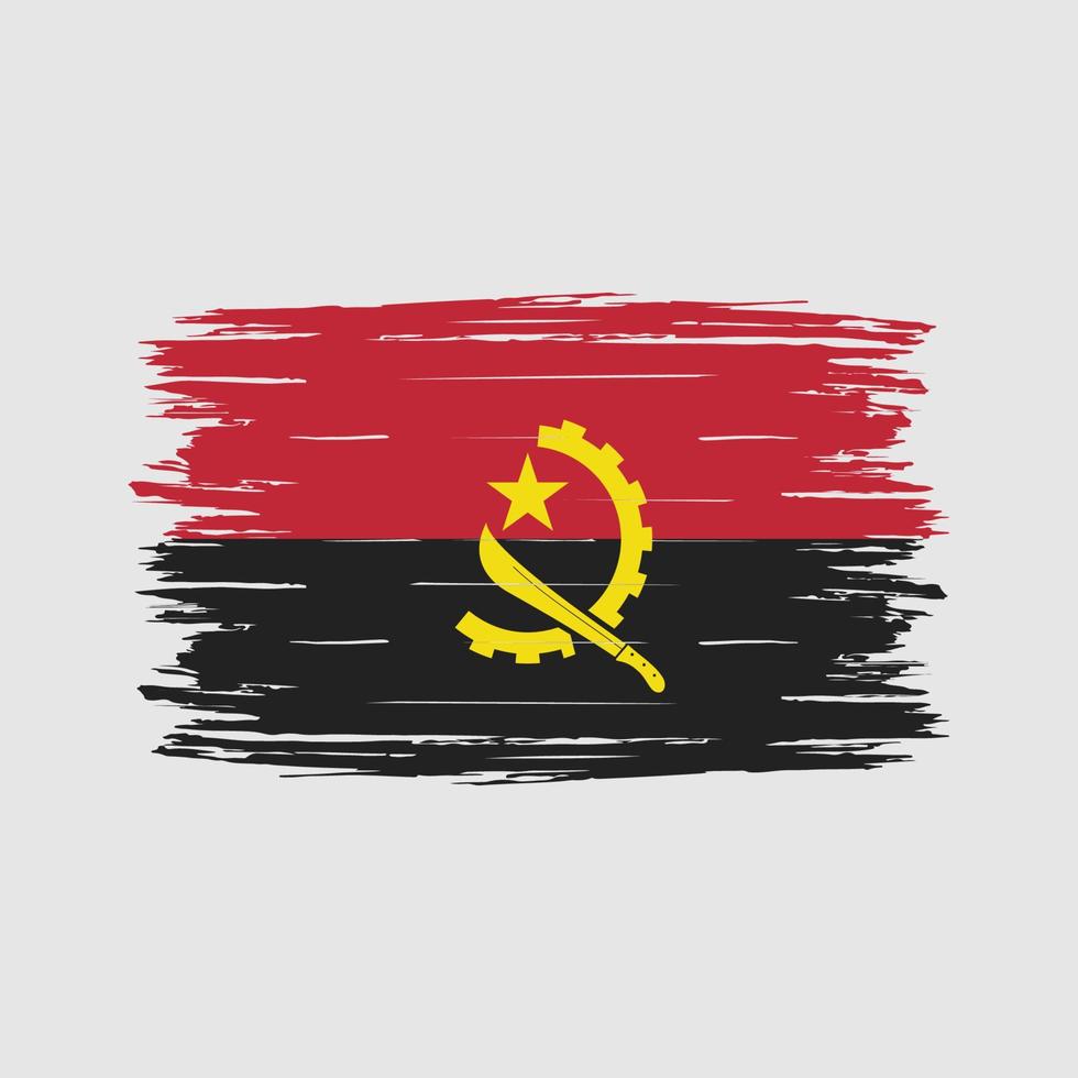 escova de bandeira de angola vetor