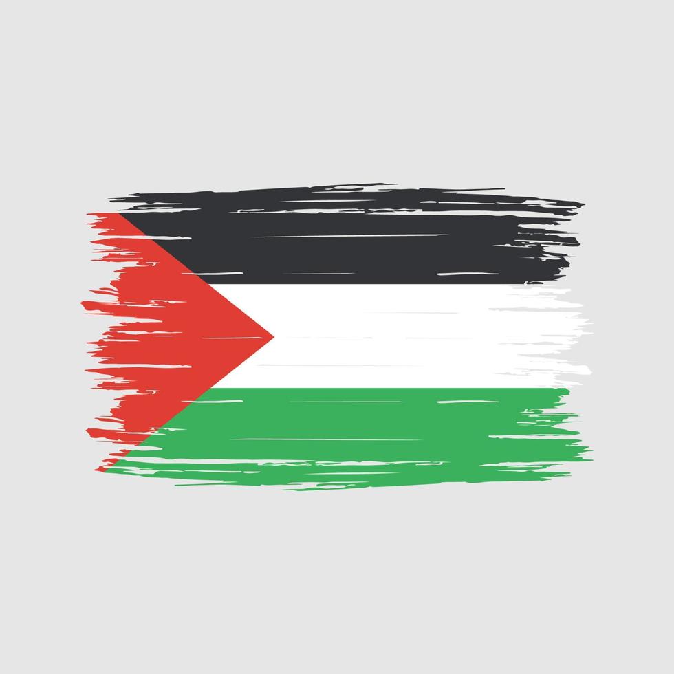 pincel de bandeira da palestina vetor