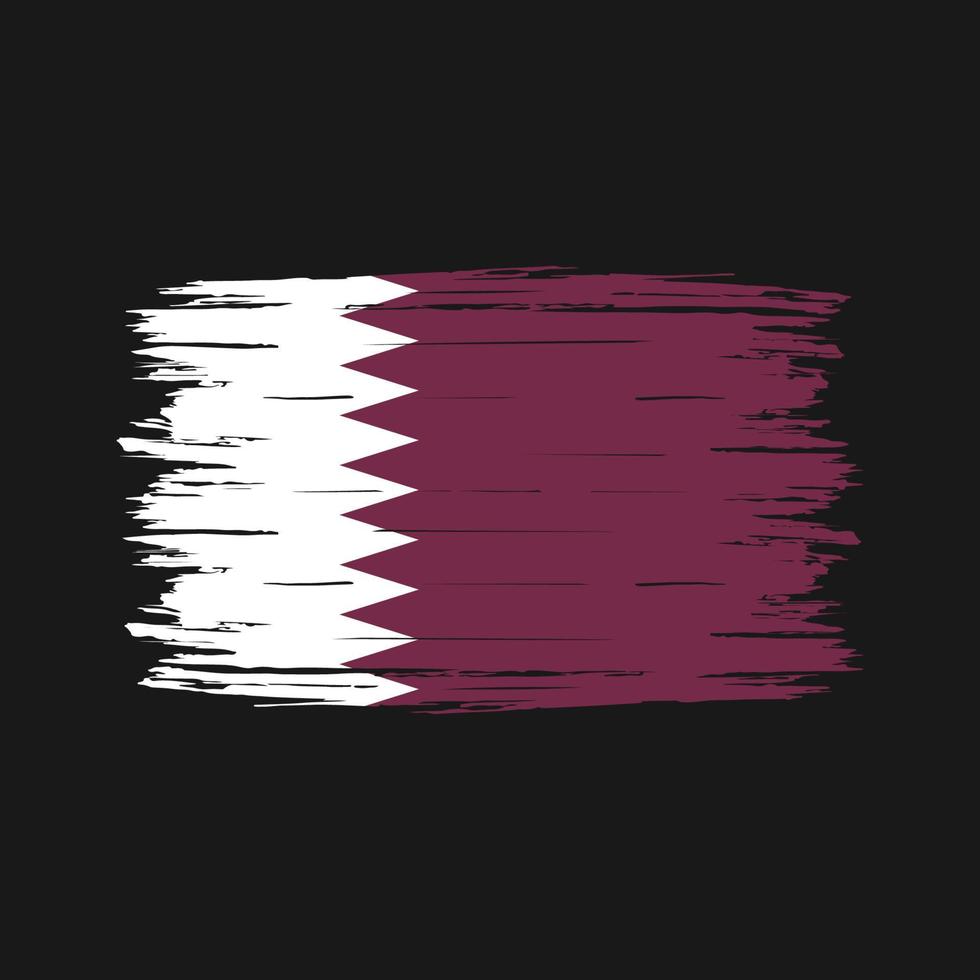 escova de bandeira do qatar vetor