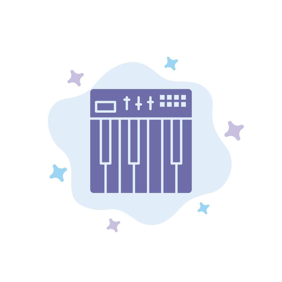 controlador hardware teclado midi música ícone azul no fundo abstrato da nuvem vetor